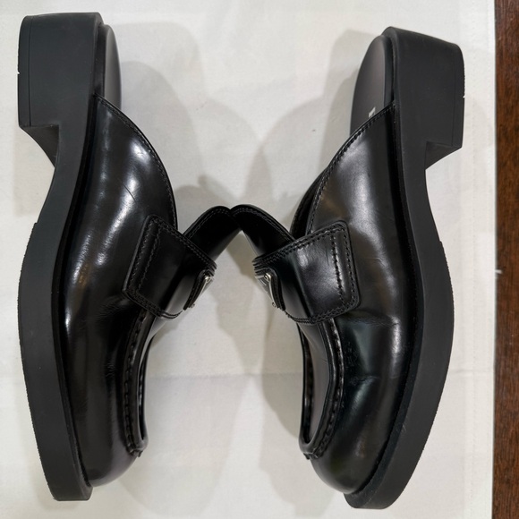Prada Women’s Shiny Black Slip-On Loafers - Picture 5 of 7